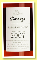 Domaine Clotte de Manon 14 yo 2007/2021 (46.5%, Darroze, Collection Unique, Bas-Armagnac) Domaine Clotte de Manon 14 yo 2007/2021 (46.5%, Darroze, Collection Unique, Bas-Armagnac)