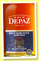 Depaz 2002 'Hors d'Âge' (45%, OB, Martinique, agricole, +/-2019) Depaz 2002 'Hors d'Âge' (45%, OB, Martinique, agricole, +/-2019)