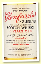 Glenfarclas-Glenlivet 8 yo 'All malt unblended' (100°proof, OB, UK, mid-1970s) Glenfarclas-Glenlivet 8 yo 'All malt unblended' (100°proof, OB, UK, mid-1970s)