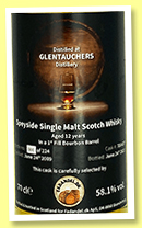 Glentauchers 12 yo 2009/2021 (58.1%, Fadandel, 1st fill bourbon barrel, cask #700437, 224 bottles) Glentauchers 12 yo 2009/2021 (58.1%, Fadandel, 1st fill bourbon barrel, cask #700437, 224 bottles)