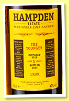 Hampden 5 yo 2016/2021 'LROK the Younger' (47%, OB)
