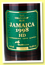 Jamaica 23 yo 1998/2022 'HD' (61.9%, Wealth Solutions, The Colours of Rum, cask #6, 255 bottles) Jamaica 23 yo 1998/2022 'HD' (61.9%, Wealth Solutions, The Colours of Rum, cask #6, 255 bottles)