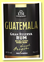 1731 'Guatemala Gran Reserva' (46%, Fine & Rare, Guatemala, +/-2021) 1731 'Guatemala Gran Reserva' (46%, Fine & Rare, Guatemala, +/-2021)