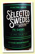 Agitator Un-peated '3 Cask Adventures - Selected Swedes' (52.9%, OB, PX cask, 719 bottles, 2022) Agitator Un-peated '3 Cask Adventures - Selected Swedes' (52.9%, OB, PX cask, 719 bottles, 2022)
