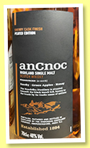 AnCnoc 'Peated Edition Sherry Cask Finish' (40%, OB, +/-2022) AnCnoc 'Peated Edition Sherry Cask Finish' (40%, OB, +/-2022)