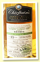 Ardbeg 10 yo 1999/2009 (57.5%, Chieftains Choice for German Chieftains Society, cask #114, barrel, 228 bottles) Ardbeg 10 yo 1999/2009 (57.5%, Chieftains Choice for German Chieftains Society, cask #114, barrel, 228 bottles)