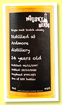 Ardmore 24 yo 1997/2022 (49.6%, Whisky Nerds, hogshead, cask #901451, 258 bottles) Ardmore 24 yo 1997/2022 (49.6%, Whisky Nerds, hogshead, cask #901451, 258 bottles)