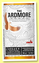 Ardmore 'Legacy' (40%, OB, +/-2017) Ardmore 'Legacy' (40%, OB, +/-2017)