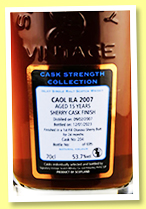 Caol Ila 15 yo 2007/2023 (53.7%, Signatory Vintage, 1st fill oloroso sherry butt finish, cask #204, 695 bottles) Caol Ila 15 yo 2007/2023 (53.7%, Signatory Vintage, 1st fill oloroso sherry butt finish, cask #204, 695 bottles)