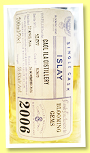 Caol Ila 2006/2016 (59.6%, Lombard for Blooming Gems, cask #302872, 277 bottles) Caol Ila 2006/2016 (59.6%, Lombard for Blooming Gems, cask #302872, 277 bottles)