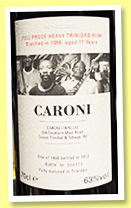 Caroni 17 yo 1996/2013 (63%, Velier, Trinidad, 1460 bottles) Caroni 17 yo 1996/2013 (63%, Velier, Trinidad, 1460 bottles)
