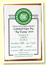Cooley '11 yo' 1992/2019 (53.4%, Cadenhead's for Campbeltown Malts Festival, barrel) Cooley '11 yo' 1992/2019 (53.4%, Cadenhead's for Campbeltown Malts Festival, barrel)