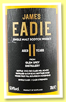 Glen Spey 11 yo 2010/2022 (57.4%, James Eadie, 1st fill bourbon hogshead, cask #804713, 323 bottles) Glen Spey 11 yo 2010/2022 (57.4%, James Eadie, 1st fill bourbon hogshead, cask #804713, 323 bottles)