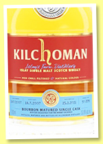 Kilchoman 13 yo 2007/2021 'Bourbon Matured' (53.9%, OB, The Whisky Exchange, cask #197, 204 bottles) Kilchoman 13 yo 2007/2021 'Bourbon Matured' (53.9%, OB, The Whisky Exchange, cask #197, 204 bottles)