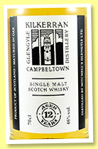 Kilkerran 12 yo (46%, OB, +/-2021) Kilkerran 12 yo (46%, OB, +/-2021)