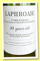 Laphroaig 10 yo (43%, OB, unblended, Martini & Rossi, screwcap, +/-1980) Laphroaig 10 yo (43%, OB, unblended, Martini & Rossi, screwcap, +/-1980)