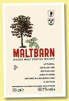 Littlemill 33 yo 1989/2022 'The 26 #9' (50.1%, Maltbarn, bourbon cask, 37 bottles) Littlemill 33 yo 1989/2022 'The 26 #9' (50.1%, Maltbarn, bourbon cask, 37 bottles)
