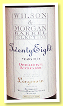 Longmorn 28 yo 1973/2001 (46%, Wilson & Morgan, sherry hogshead, cask #3970) Longmorn 28 yo 1973/2001 (46%, Wilson & Morgan, sherry hogshead, cask #3970)