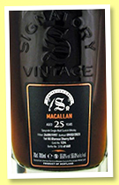 Macallan 25 yo 1997/2023 'Symington's Choice' (55%, Signatory Vintage, 1st Fill Oloroso butt, cask #12/4, 660 bottles, 2023) Macallan 25 yo 1997/2023 'Symington's Choice' (55%, Signatory Vintage, 1st Fill Oloroso butt, cask #12/4, 660 bottles, 2023)