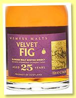 Velvet Fig 25 yo (42.3%, Wemyss Malts, blended malt, sherry casks, 5000 bottles, 2020) Velvet Fig 25 yo (42.3%, Wemyss Malts, blended malt, sherry casks, 5000 bottles, 2020)