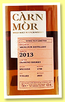 Aberlour 9 yo 2013/2022 (47.5%, Carn Mor, Strictly Limited, oloroso sherry, 1798 bottles) Aberlour 9 yo 2013/2022 (47.5%, Carn Mor, Strictly Limited, oloroso sherry, 1798 bottles)