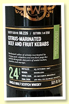 Ardmore 24 yo 1997/2022 (56%, Scotch Malt Whisky Society 66.226 'Citrus-marinated beef and fruit kebabs', refill hogshead with 1st fill oloroso sherry hogshead finish, 258 bottles) Ardmore 24 yo 1997/2022 (56%, Scotch Malt Whisky Society 66.226 'Citrus-marinated beef and fruit kebabs', refill hogshead with 1st fill oloroso sherry hogshead finish, 258 bottles)