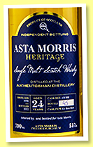 Auchentoshan 24 yo 1998/2022 (54%, Asta Morris, Heritage, bourbon cask, cask #AM166, 164 bottles) Auchentoshan 24 yo 1998/2022 (54%, Asta Morris, Heritage, bourbon cask, cask #AM166, 164 bottles)