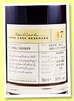 Ayrshire Single Grain 47 yo 1968/2015 (50.9%, OB, William Grant & Sons Rare Cask Reserves, Velier 70th Anniversary, cask #61669, 372 bottles) Ayrshire Single Grain 47 yo 1968/2015 (50.9%, OB, William Grant & Sons Rare Cask Reserves, Velier 70th Anniversary, cask #61669, 372 bottles)