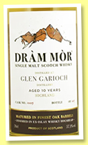 Glen Garioch 10 yo 2013/2023 (57.1%, Dram Mor, cask #1005, 225 bottles) Glen Garioch 10 yo 2013/2023 (57.1%, Dram Mor, cask #1005, 225 bottles)