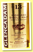Glencadam 13 yo 2003/2017 'The Reawakening' (46%, OB, 5,994 bottles) Glencadam 13 yo 2003/2017 'The Reawakening' (46%, OB, 5,994 bottles)