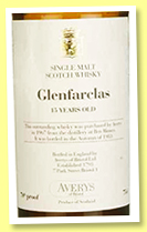 Glenfarclas 15 yo 1967/1983 (70°proof, Averys of Bristol, 75cl) Glenfarclas 15 yo 1967/1983 (70°proof, Averys of Bristol, 75cl)