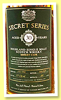 Highland Single Malt 30 yo 1990/2021 (47.5%, Vintage Bottlers, Secret Series 1, sherry cask, 325 bottles) Highland Single Malt 30 yo 1990/2021 (47.5%, Vintage Bottlers, Secret Series 1, sherry cask, 325 bottles)