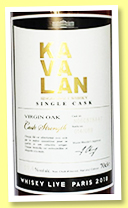 Kavalan 2006/2018 'Whisky Live Paris 2018' (59.4%, OB, virgin oak, cask #N06082847A, 89 bottles) Kavalan 2006/2018 'Whisky Live Paris 2018' (59.4%, OB, virgin oak, cask #N06082847A, 89 bottles)