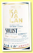 Kavalan 2009/2017 (58.6%, OB, sherry, cask #S090306031, 481 bottles) Kavalan 2009/2017 (58.6%, OB, sherry, cask #S090306031, 481 bottles)