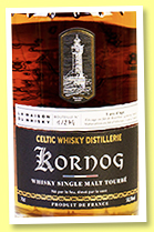 Kornog 5 yo (58.5%, OB, for La Maison du Whisky, oloroso finish, 274 bottles, 2023) Kornog 5 yo (58.5%, OB, for La Maison du Whisky, oloroso finish, 274 bottles, 2023)