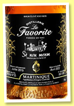 La Favorite 2019/2022 'Cuvée Sé nou menm' (51.2%, OB, Martinique, 500 bottles) La Favorite 2019/2022 'Cuvée Sé nou menm' (51.2%, OB, Martinique, 500 bottles)