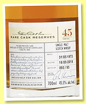 Ladyburn 45 yo 1973/2018 (45.5%, OB, William Grant's Rare Cask Reserves, Velier 70th Anniversary, cask #3183, 93 bottles) Ladyburn 45 yo 1973/2018 (45.5%, OB, William Grant's Rare Cask Reserves, Velier 70th Anniversary, cask #3183, 93 bottles)