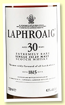 Laphroaig 30 yo (43%, OB, 75cl, +/-1997) Laphroaig 30 yo (43%, OB, 75cl, +/-1997)