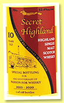 Secret Highland 10 yo 2010/2020 (52.4%. Boogieman for 10th anniversary Passion for Whisky, Holland, 128 bottles) Secret Highland 10 yo 2010/2020 (52.4%. Boogieman for 10th anniversary Passion for Whisky, Holland, 128 bottles)