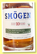 Smögen 10 yo 2012/2023 (53.8%, OB, Sweden, Tawny Port finish, 1,420 bottles, 2023) Smögen 10 yo 2012/2023 (53.8%, OB, Sweden, Tawny Port finish, 1,420 bottles, 2023)