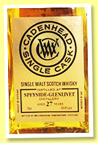 Speyside-Glenlivet 18 yo 1995/2014 (62.8%, Cadenhead, Small Batch, sherry and hogshead, 738 bottles) Speyside-Glenlivet 18 yo 1995/2014 (62.8%, Cadenhead, Small Batch, sherry and hogshead, 738 bottles)