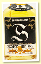Springbank 12 yo (80 proof, OB, 1/2 bottle, -/+1970) Springbank 12 yo (80 proof, OB, 1/2 bottle, -/+1970)