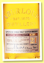 Aberlour 21 yo 'Crafted Small Batch No.1.3' (47.4%, OB, LMDW New Vibrations, Limited Release, First Fill American Oak, 2023) Aberlour 21 yo 'Crafted Small Batch No.1.3' (47.4%, OB, LMDW New Vibrations, Limited Release, First Fill American Oak, 2023)