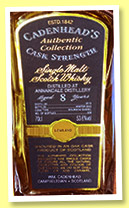 Annandale 8 yo 2015/2023 (53.6%, Cadenhead, Authentic Collection, bourbon barrel, 228 bottle) Annandale 8 yo 2015/2023 (53.6%, Cadenhead, Authentic Collection, bourbon barrel, 228 bottle)