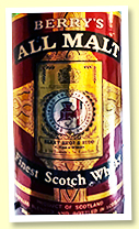 Berry's All Malt 12 yo (43%, Berry Brothers & Rudd, Italian import, -/+ 1975)
Berry's All Malt 12 yo (43%, Berry Brothers & Rudd, Italian import, -/+ 1975)