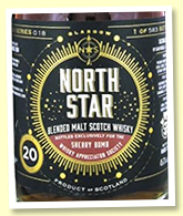 Blended Malt 20 year old 2001/2022 (45.7%, North Star Spirits for the Sherry Bomb Whisky Appreciation Society', sherry butt, 583 bottles)
Blended Malt 20 year old 2001/2022 (45.7%, North Star Spirits for the Sherry Bomb Whisky Appreciation Society', sherry butt, 583 bottles)