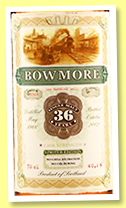 Bowmore 36 yo 1966/2002 (40.2%, Jack Wiebers Whisky World, Old Train Line, cask #3309, 144 bottles) Bowmore 36 yo 1966/2002 (40.2%, Jack Wiebers Whisky World, Old Train Line, cask #3309, 144 bottles)