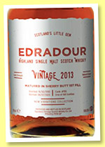 Edradour 10 yo 2013/2023 (59.6%, OB, LMDW, 1st fill sherry butt, cask #155, 681 bottles) Edradour 10 yo 2013/2023 (59.6%, OB, LMDW, 1st fill sherry butt, cask #155, 681 bottles)
