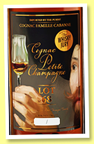 Famille Cabanne 'Lot 68' (55.7%, The Whisky Jury, The Purist, Petite Champagne, 497 bottles, 2023) Famille Cabanne 'Lot 68' (55.7%, The Whisky Jury, The Purist, Petite Champagne, 497 bottles, 2023)