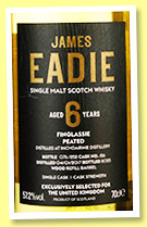 Finglassie (Inchdairnie) 6 yo 2017/2023 (57.2%, James Eadie, UK exclusive, wood refill barrel, cask #156, 252 bottles) Finglassie (Inchdairnie) 6 yo 2017/2023 (57.2%, James Eadie, UK exclusive, wood refill barrel, cask #156, 252 bottles)